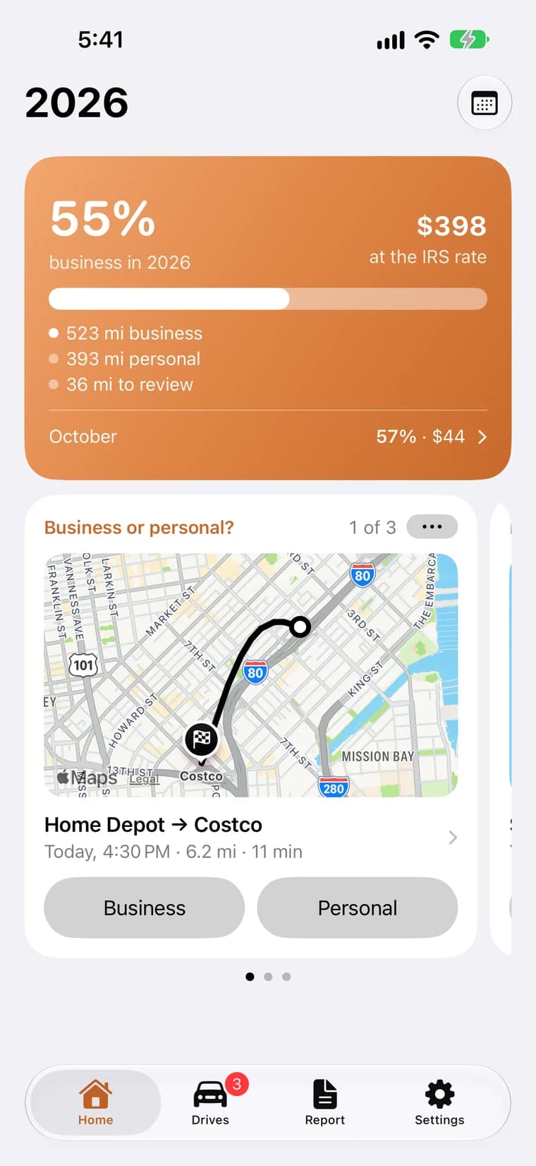 EveryDrive Home screen